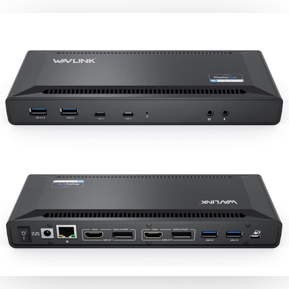 WAVLINK WL-UG69PD2 USB-C Dual 4K Universal Docking Station w/65W Power Delivery